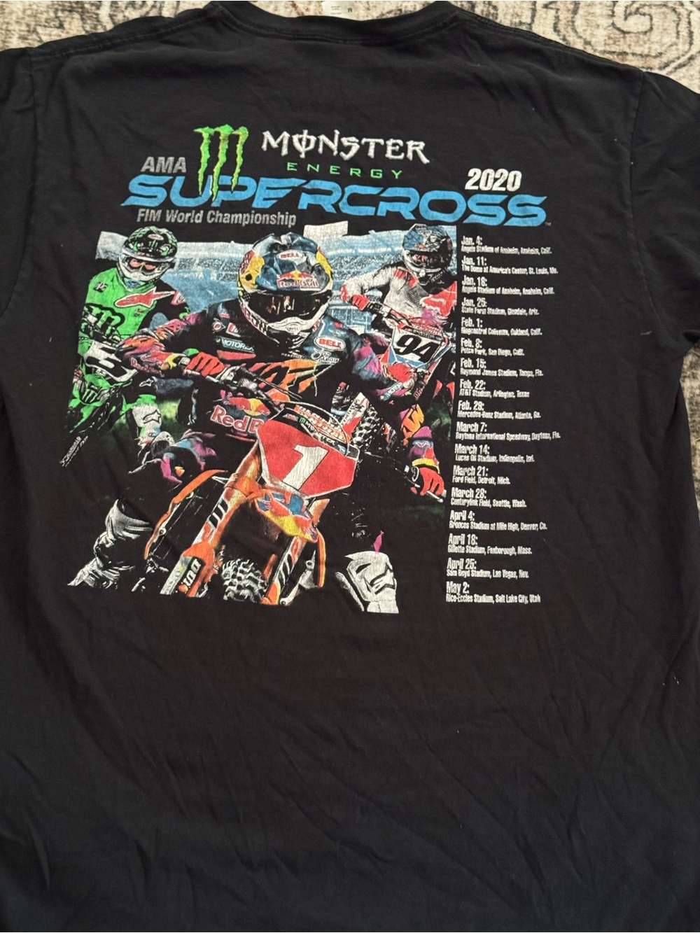 Monster Energy Black Supercross 2020 Graphic Tee - Picture 3 of 5